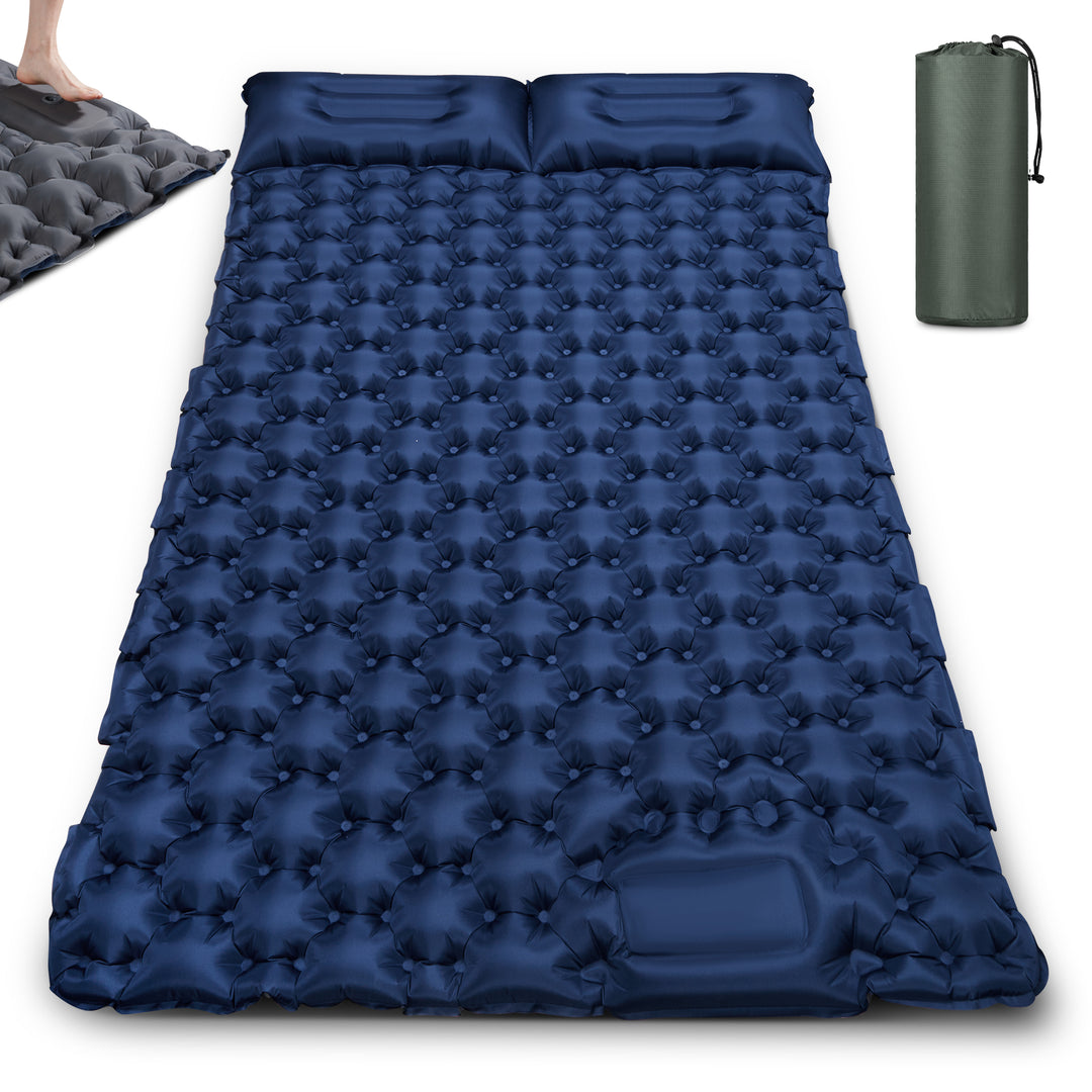 thumbnail image 2 of Night Cat Camping Sleeping Pad – Inflatable Air Mattress With Built-In Pillow & Air Bag Pump 2 of 4